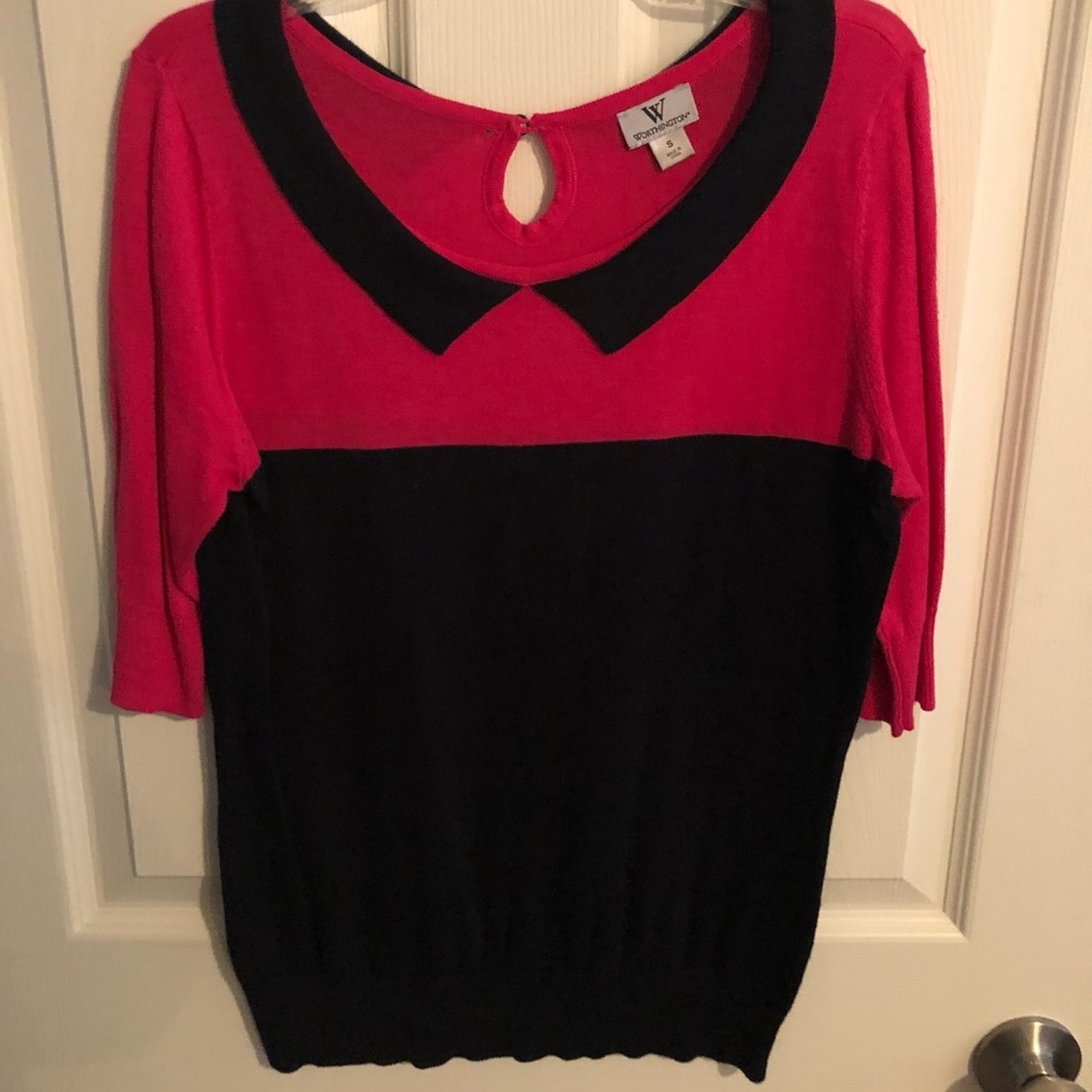 Quarter sleeve thin sweater